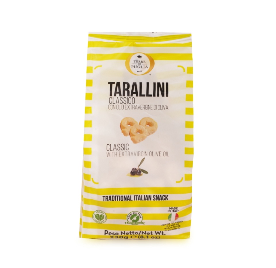 

Тараллини Terra di Puglia классические с оливковым маслом Extra Virgin, 230г
