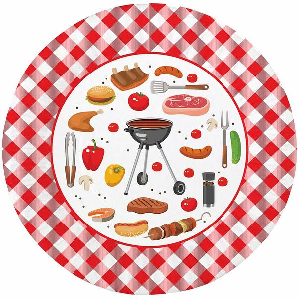 Тарелки картонные с рисунком 23см, 6шт