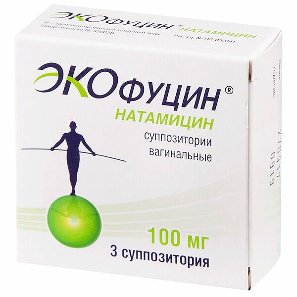 Экофуцин суппозитории вагинальные 100 мг 3 шт