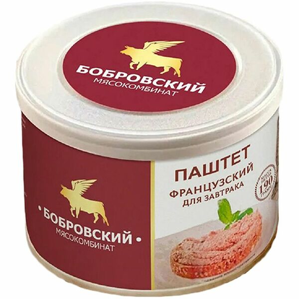 Паштет Бобровский Французский для завтрака, 190г