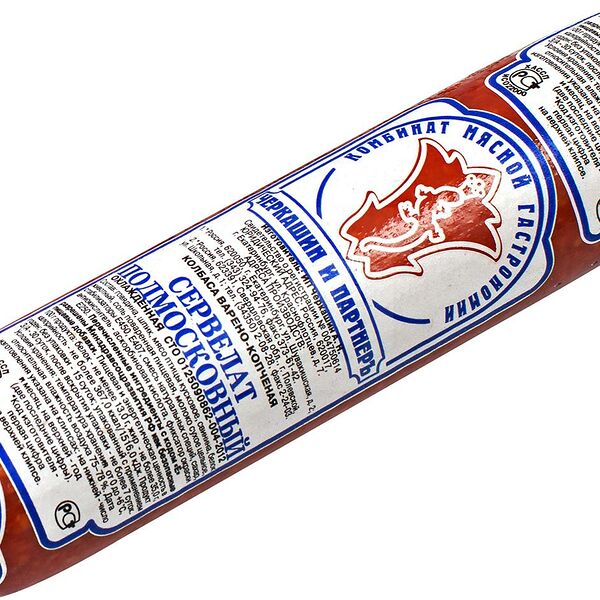 Колбаса варено-копченая Черкашин и партнер, Сервелат Подмосковный