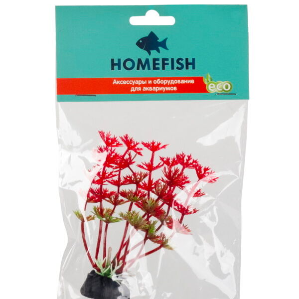HOMEFISH Бетта амбулия растение для аквариума пластиковое с грузом 10 см