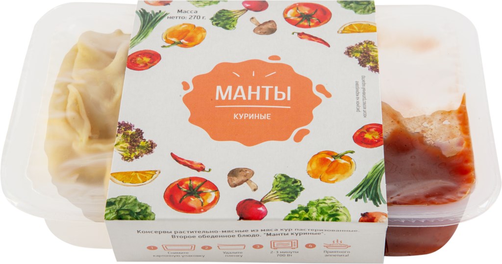 

Манты Сытно&Вкусно куриные 270 г