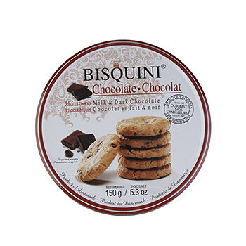 Печенье Bisquini с кусочками молочного и темного шоколада