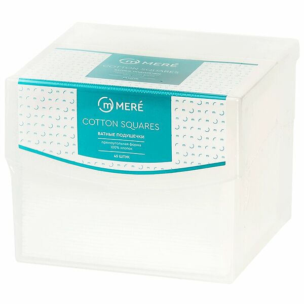 Mere Ватные подушечки прямоугольные 10 см х 9 см 45 шт 