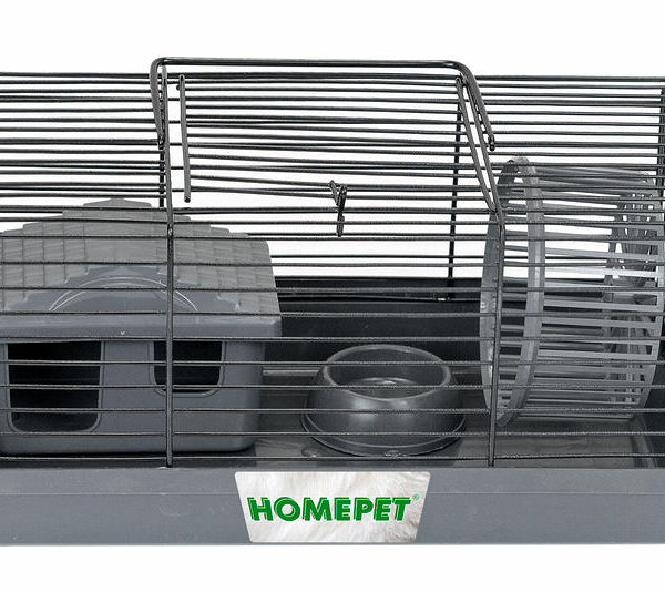 HOMEPET Клетка-мини для грызунов с наполнением серая, 27 см х 15 см х 13см