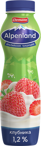 

Йогурт питьевой Alpenland с клубникой 1.2% 290 г
