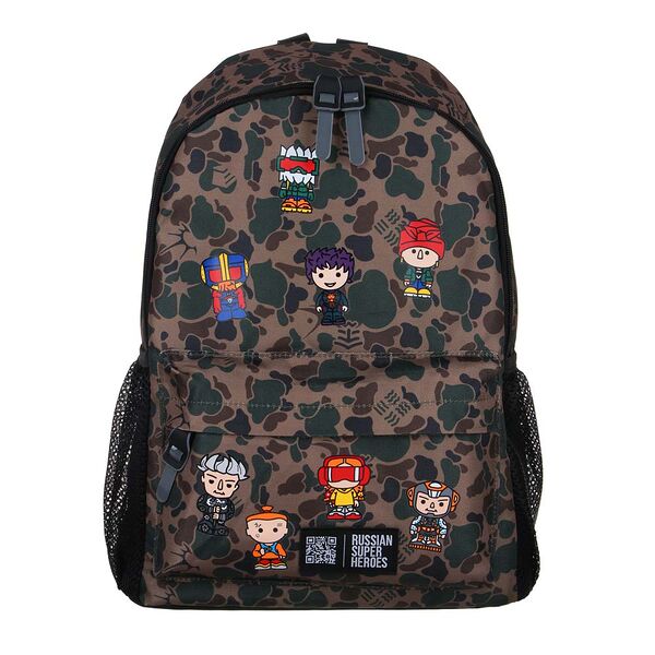 By русские супергерои рюкзак подростковый, 41x29x18см, 1 отд., 4 карм., плотный пэ, закрытые молнии