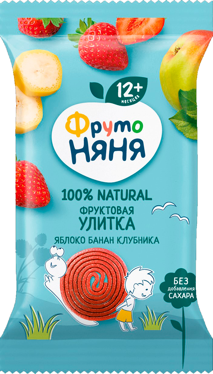 

Фруктовая улитка ФрутоНяня яблоко банан клубника