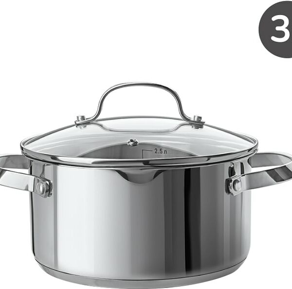 Кастрюля Apollo Fisso с крышкой 3л