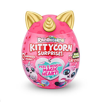 Игровой набор Zuru Rainbocorns сюрприз в яйце Kittycorn Surprise (плюш котенок, мини питомец в яйце, наклейки, слайм)