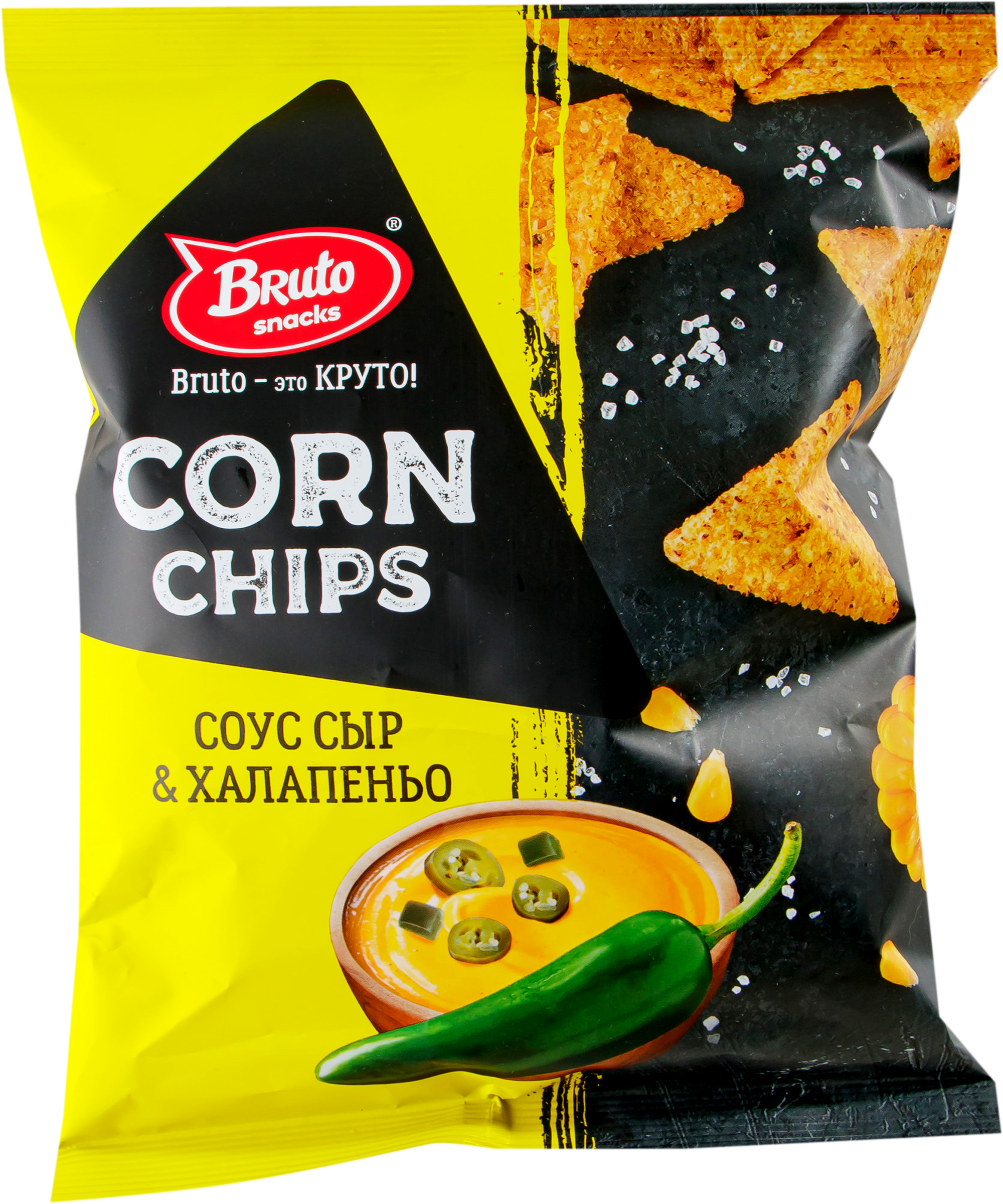 

Чипсы кукурузные BRUTO Сorn Chips со вкусом соус сыр и халапеньо, 100 г