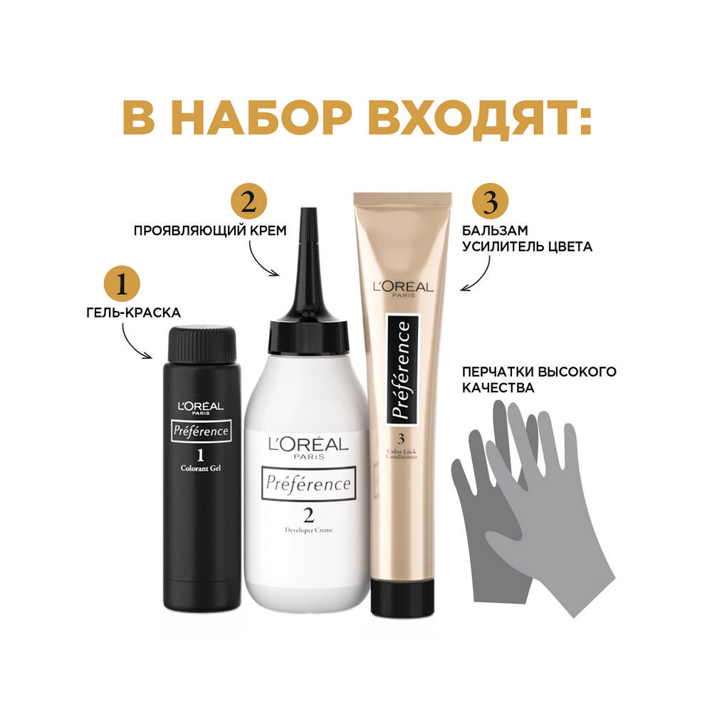 

Стойкая краска для волос L'Oreal Paris "Preference", оттенок 5.23, Темное Розовое Золото, 174 мл