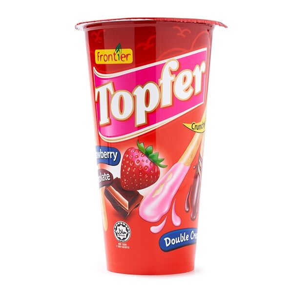 Бисквитные палочки Frontier Topfer с шоколадным и клубничным кремом 40 г, Малайзия