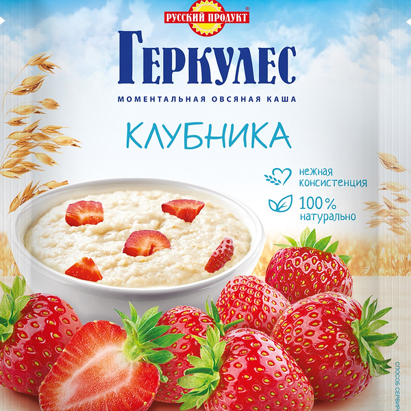 Каша овсяная Геркулес Русский продукт моментальная Клубника, 35г
