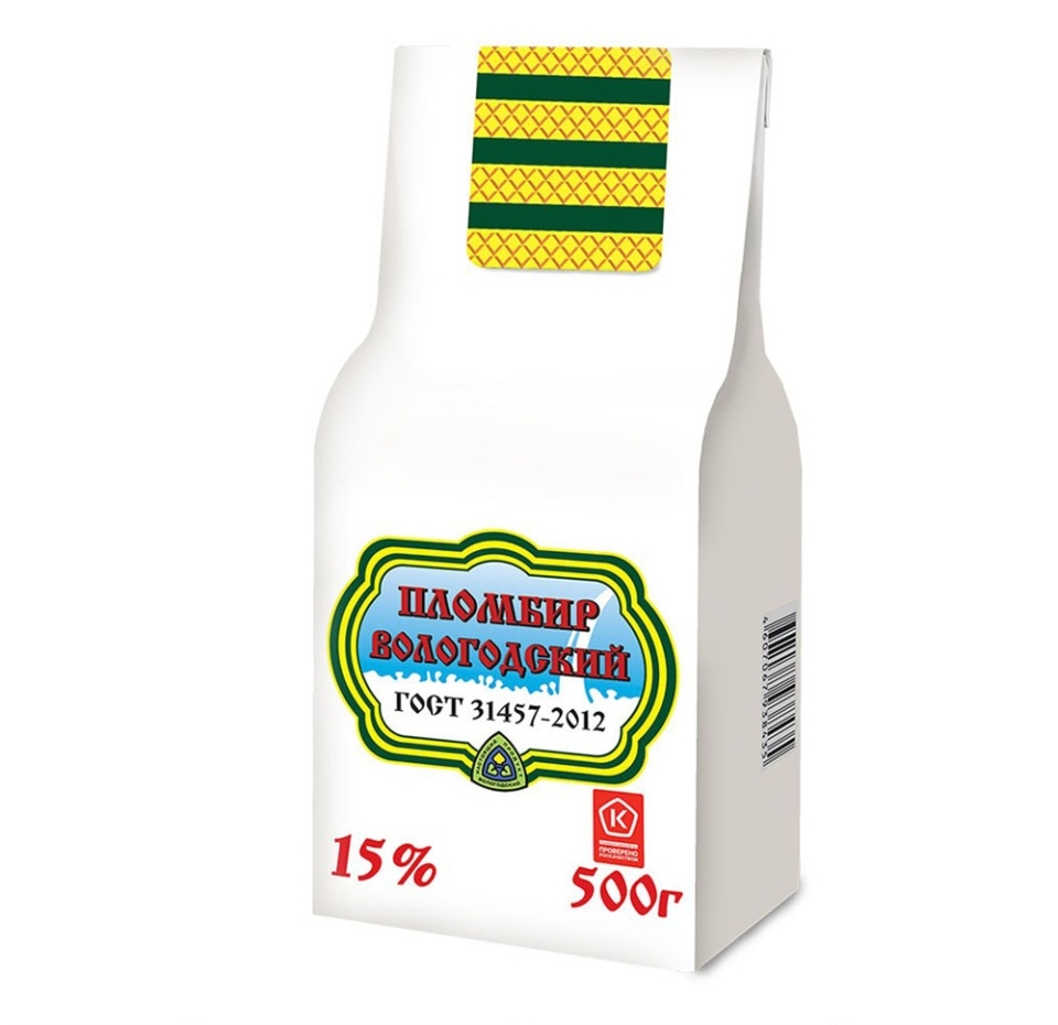 

Мороженое Вологодский пломбир ванильный 500 г