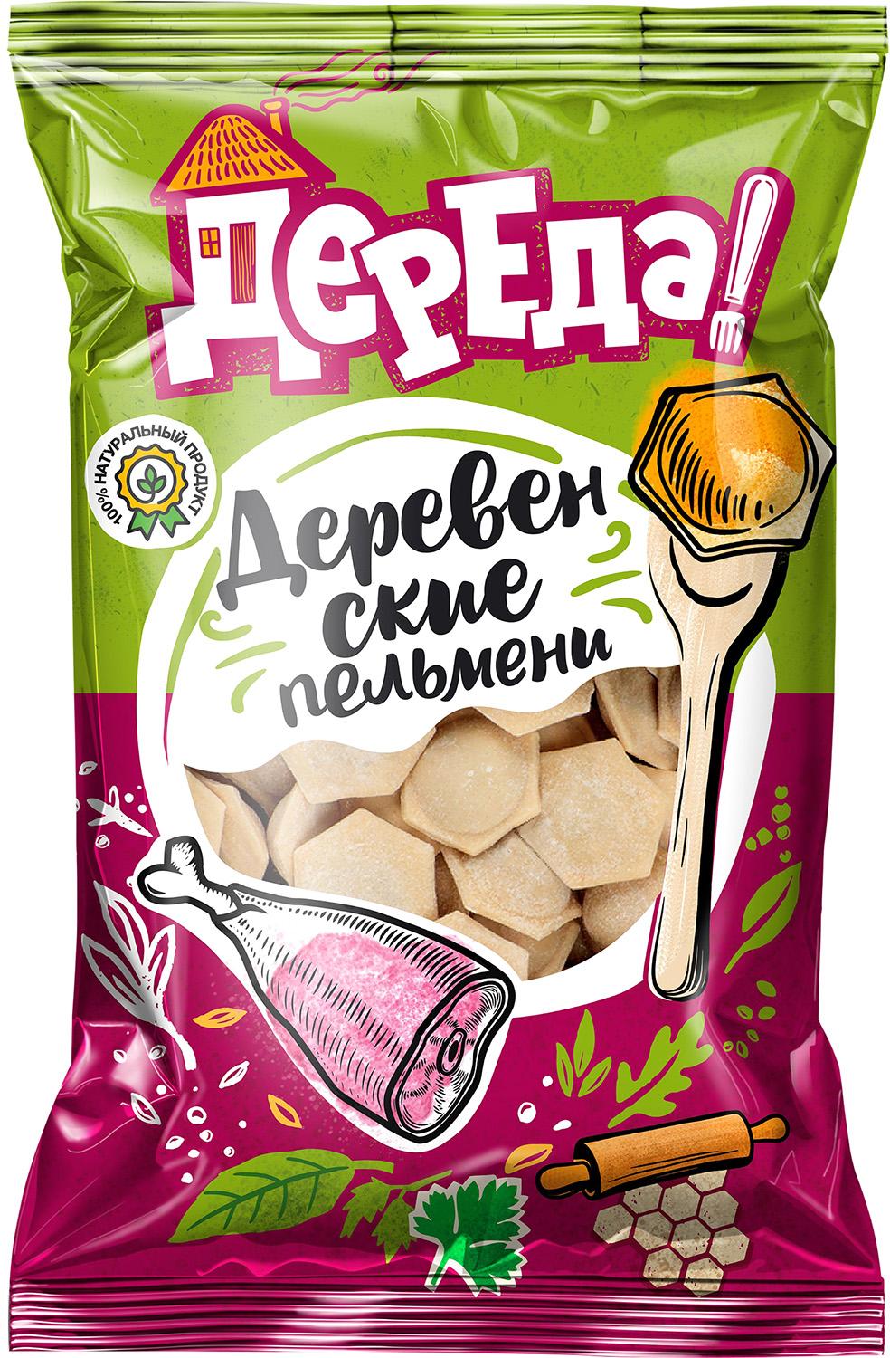 

Пельмени Дереда Деревенские с говядиной и свининой 800 г