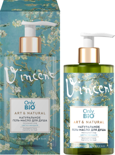 

Набор женский ONLY BIO ART&NATURAL №80 Гель-масло для душа Роскошный уход Цветки миндаля 420 мл