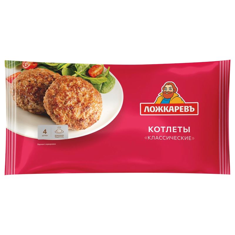 

Котлеты Ложкаревъ Классические замороженные 400 г