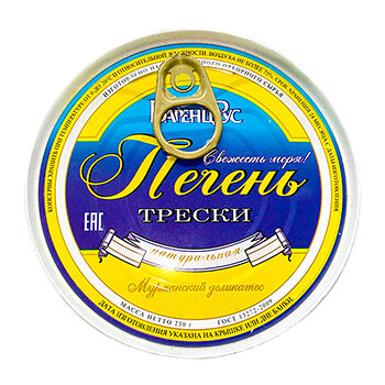 Печень трески натуральная Баренец Рус