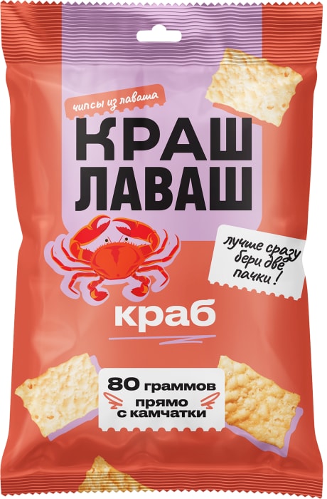 

Чипсы Краш лаваш Краб 80 г