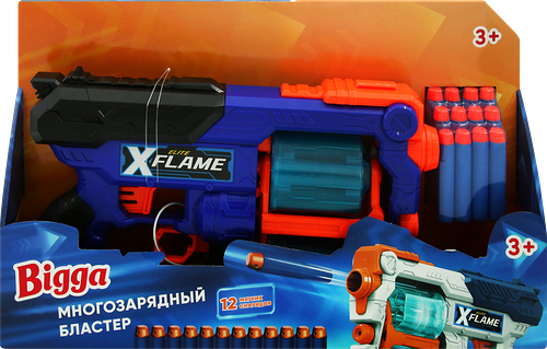 Набор игровой Bigga Бластер с мягкими снарядами, 13 предметов