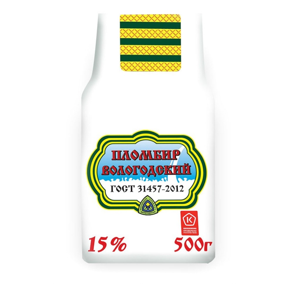 

Мороженое Вологодский пломбир ванильный 500 г