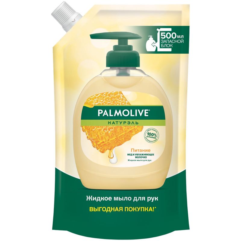 

Мыло жидкое Palmolive натурэль, питание мед и увлажняющее молочко 500 мл