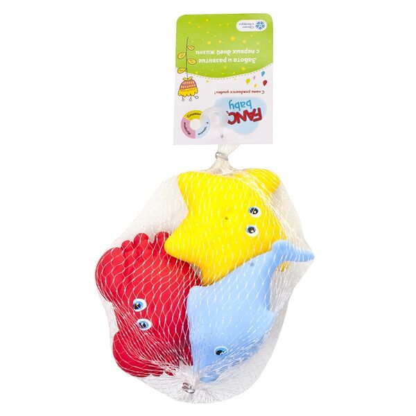 Набор игрушек Fancy Baby Веселое купание для ванной, 3 шт.