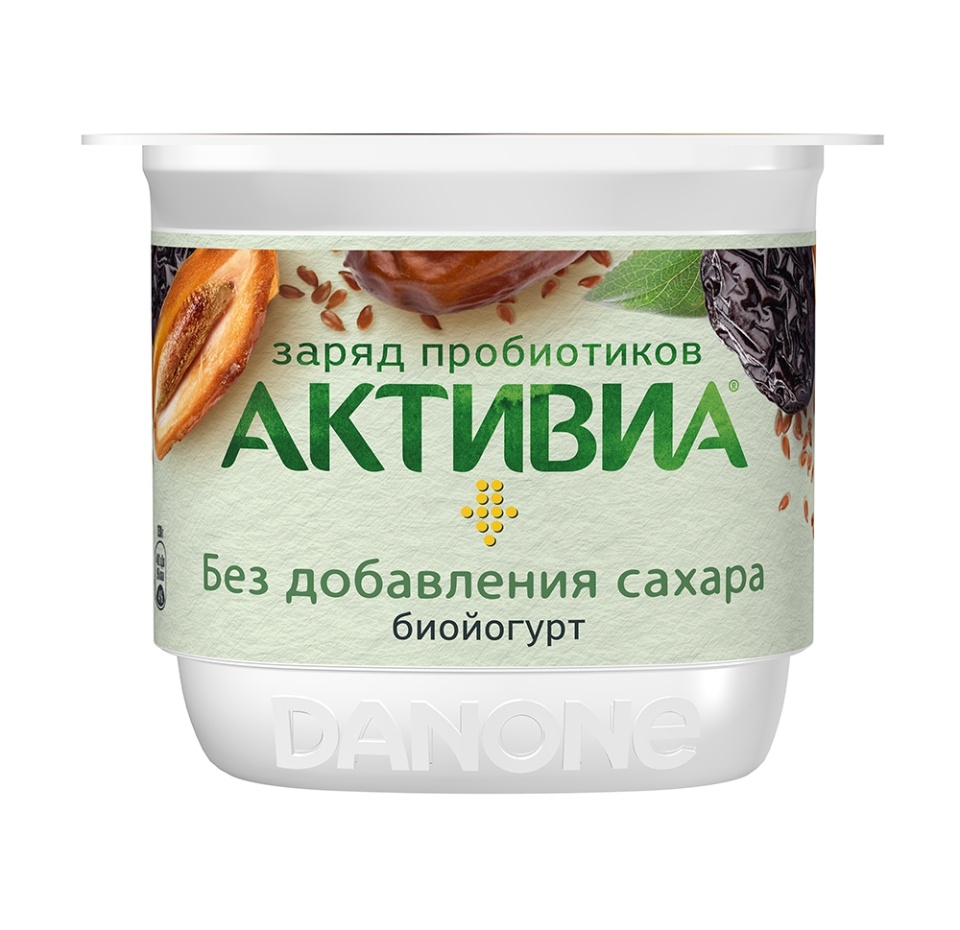 

Биойогурт Активиа Чернослив, финик, семена льна 2,9%, без змж 130 г