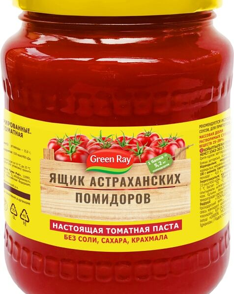 Паста томатная Green Ray Ящик Астраханских помидоров 740г