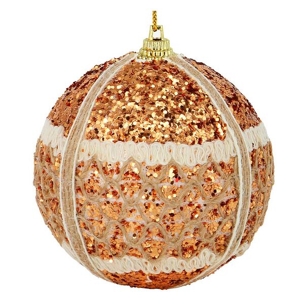 Сноу бум подвеска шар 8 см, бронза, пенопласт, пластик 1 шт