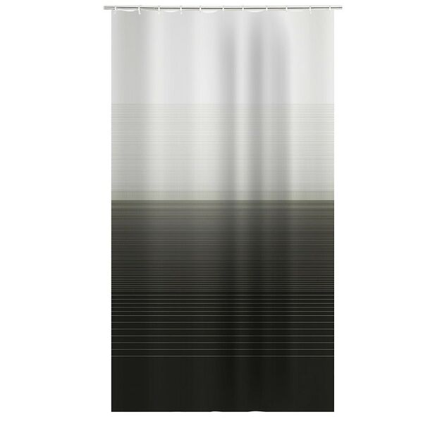 Занавеска для ванной Градиент черный, 178х180 см