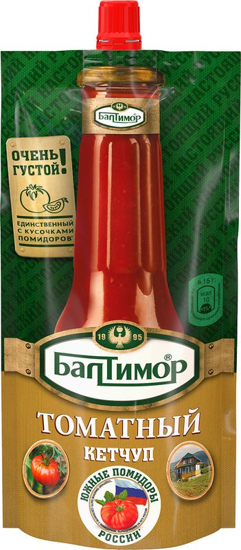 

Кетчуп Балтимор Томатный с кусочками помидоров 260 г