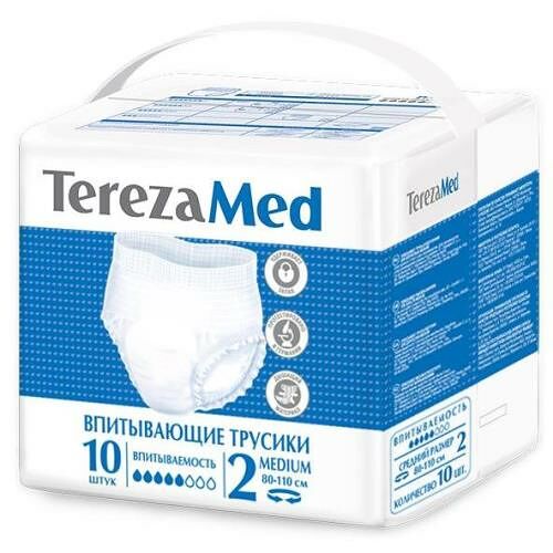 Terezamed  подгузники-трусы для взрослых medium 80-110 см 10 шт