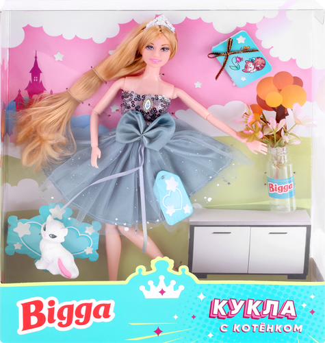 

Набор игровой BIGGA Кукла с котенком, 5 предметов