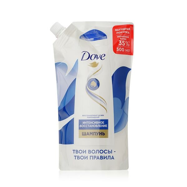 Шампунь для поврежденных волос Dove Интенсивное восстановление рефилл 500мл