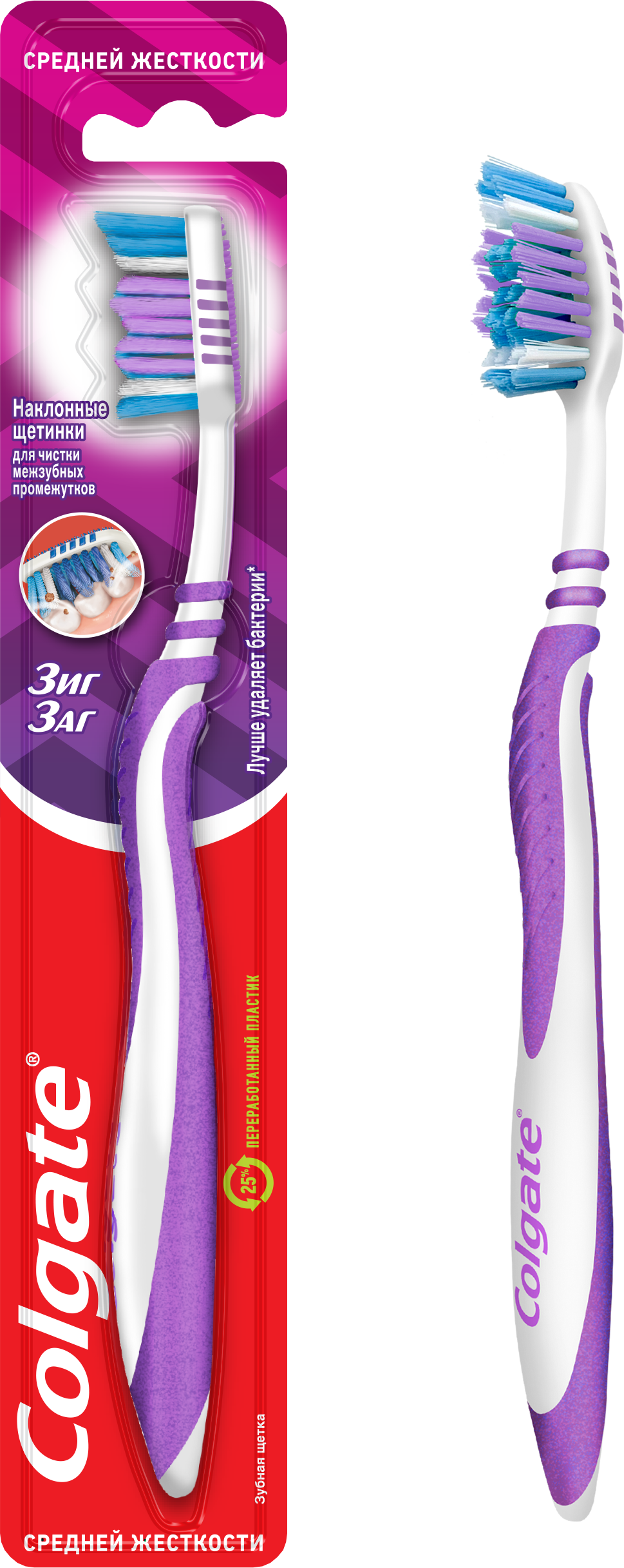 

Зубная щетка Colgate ЗигЗаг средней жесткости цвет в ассортименте