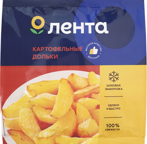 

Картофель замороженный ЛЕНТА дольки в кожуре