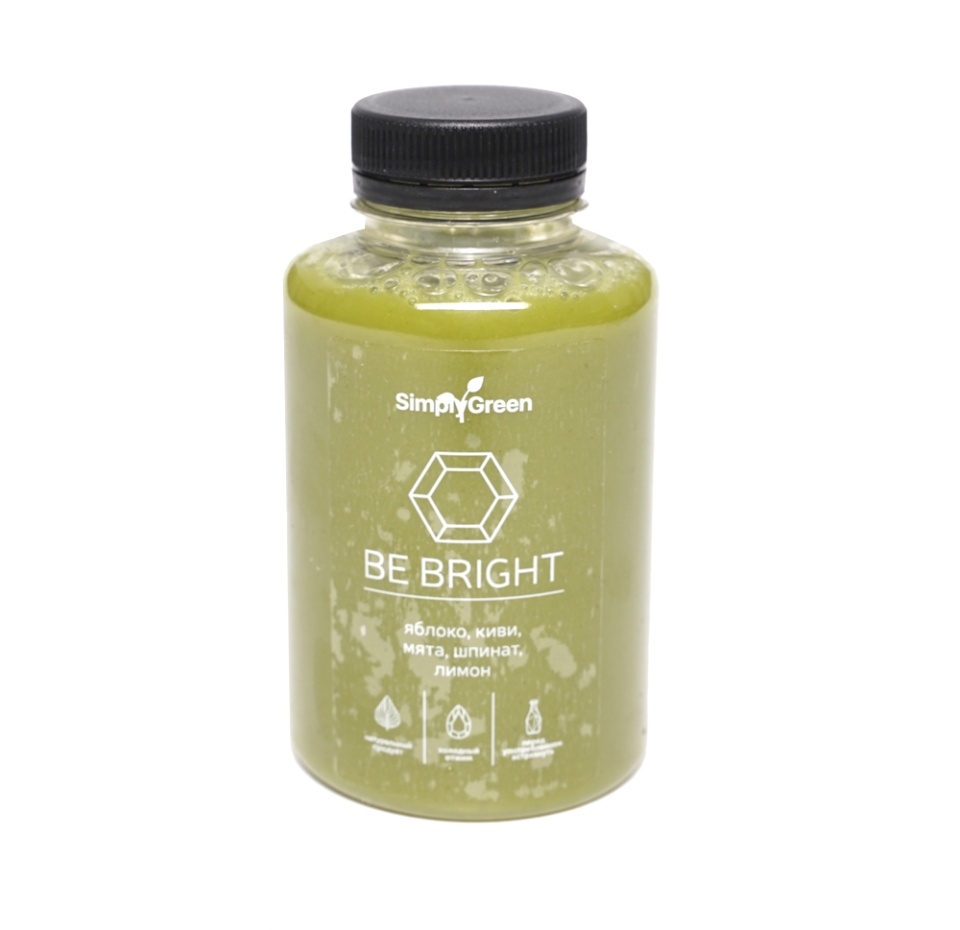 

Сок свежевыжатый SimplyGreen Be Bright яблоко, киви, шпинат 300 мл