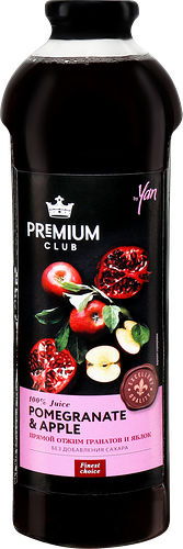 Сок Premium Club Гранат, яблоко прямого отжима 0.93 л