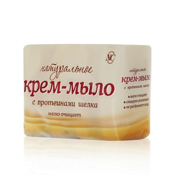 Крем-мыло Невская Косметика натуральное с протеинами шелк, 4шт х 100 г