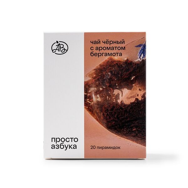Чай черный Просто Азбука Эрл грей пакетированный, 20 шт.