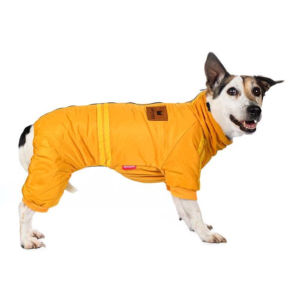 Комбинезон на молнии для собак S желтый