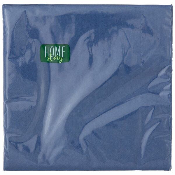 Салфетки бумажные Home Story синие 2 слоя 20шт