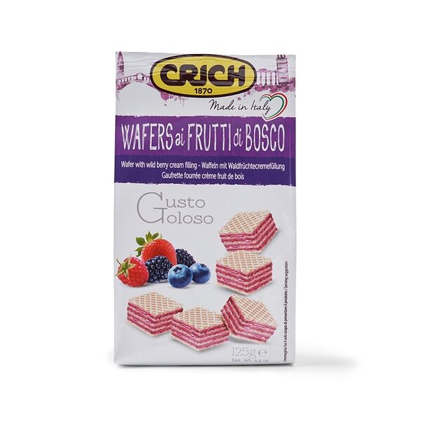 Вафли Crich Wafers with forest fruits filling с ягодно-кремовой начинкой 125г, Италия