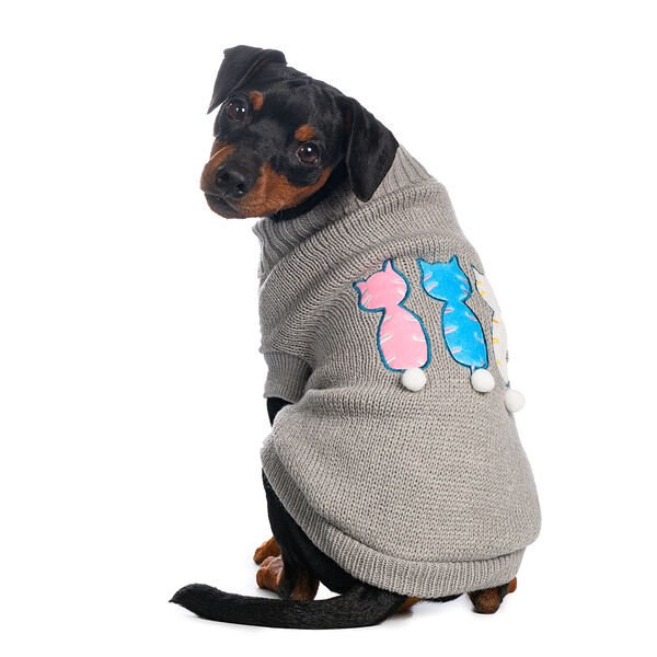 Свитер для собак 55см 4XL серый (унисекс)