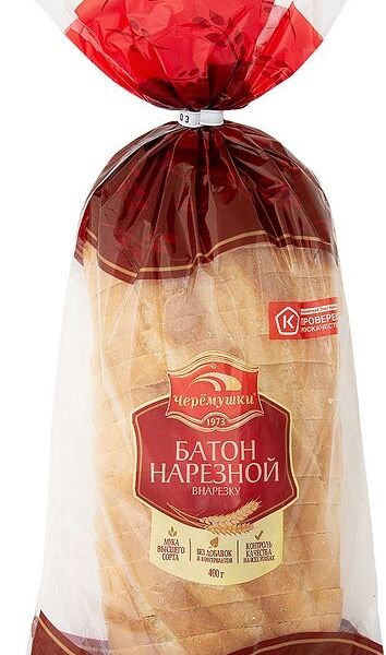 Батон Черемушки нарезка высший сорт, 400г
