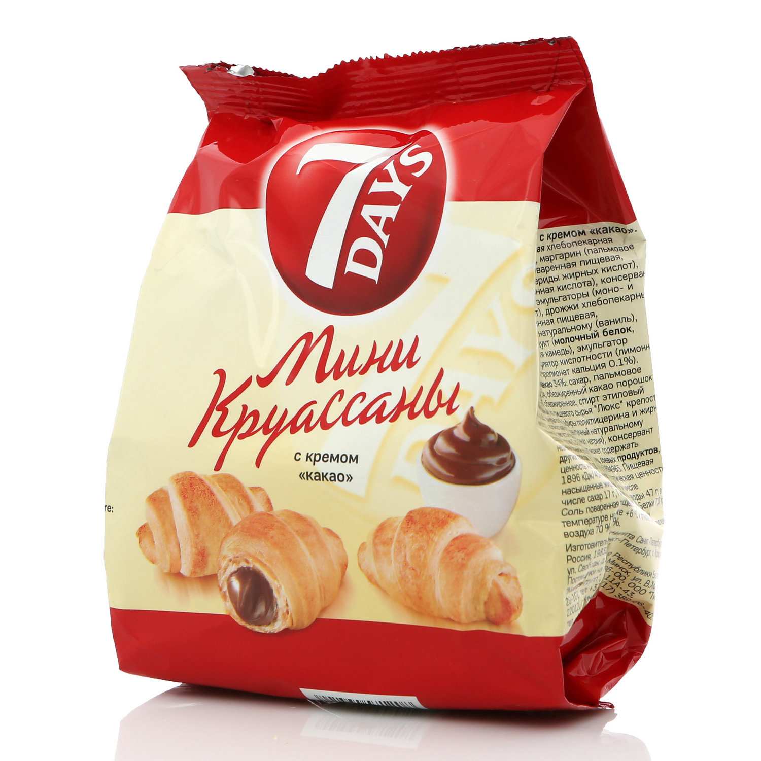 

Мини круассаны 7 Days с кремом какао 65 г