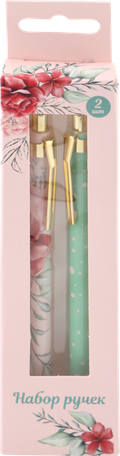 

Набор шариковых ручек Flowers автоматические, синий, 2шт